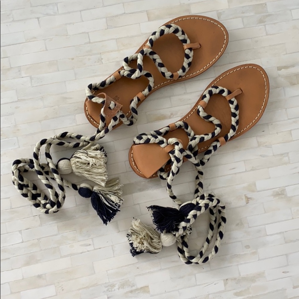 Soludos strappy rope gladiator sandals